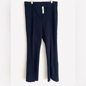 LOFT Curvy Split Hem Flare Pants in Twill